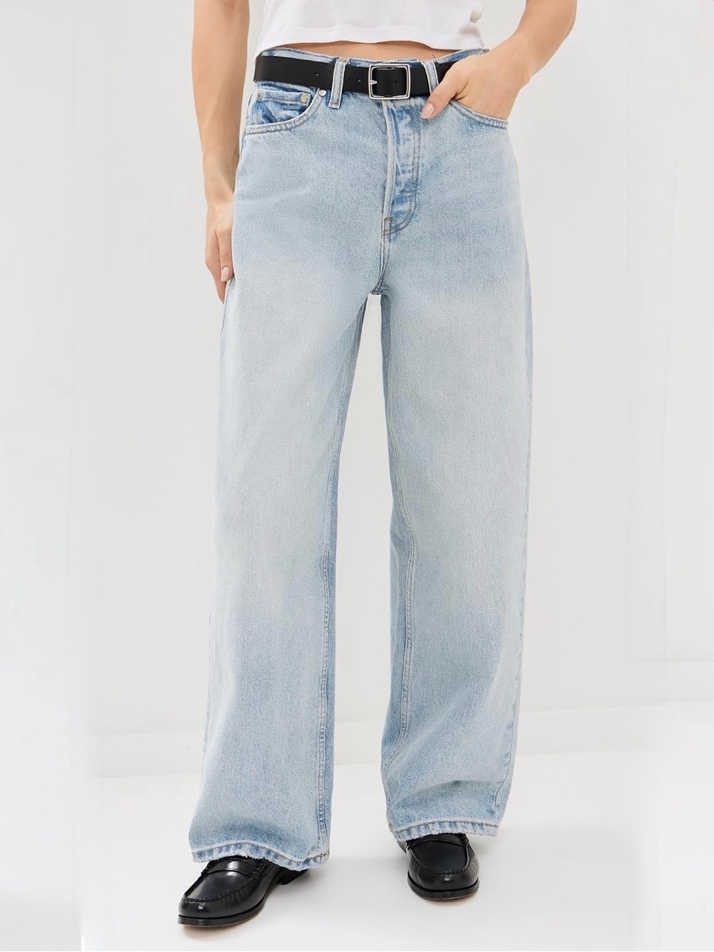 EB DENIM Dario Light Wash Wide Leg Women’s Jeans in Sanctuary Mid Rise